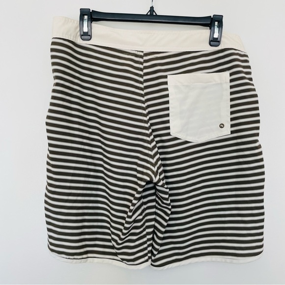 Acacia Men's Surf Trunks Green Stipe Board shorts - Size 32 - Picture 3 of 7